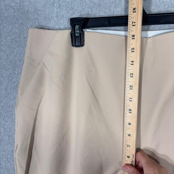 Torrid Wide Leg‎ Studio Refined Pants 3 Short Crepe Knit Neutral Quiet Luxury 3X - Picture 6 of 13